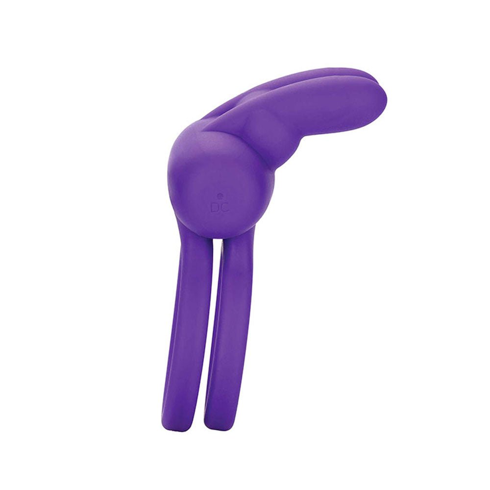 Adam & Eve ROCKIN' RABBIT - Purple USB Rechargeable Cock & Balls Ring - Silk and Sin