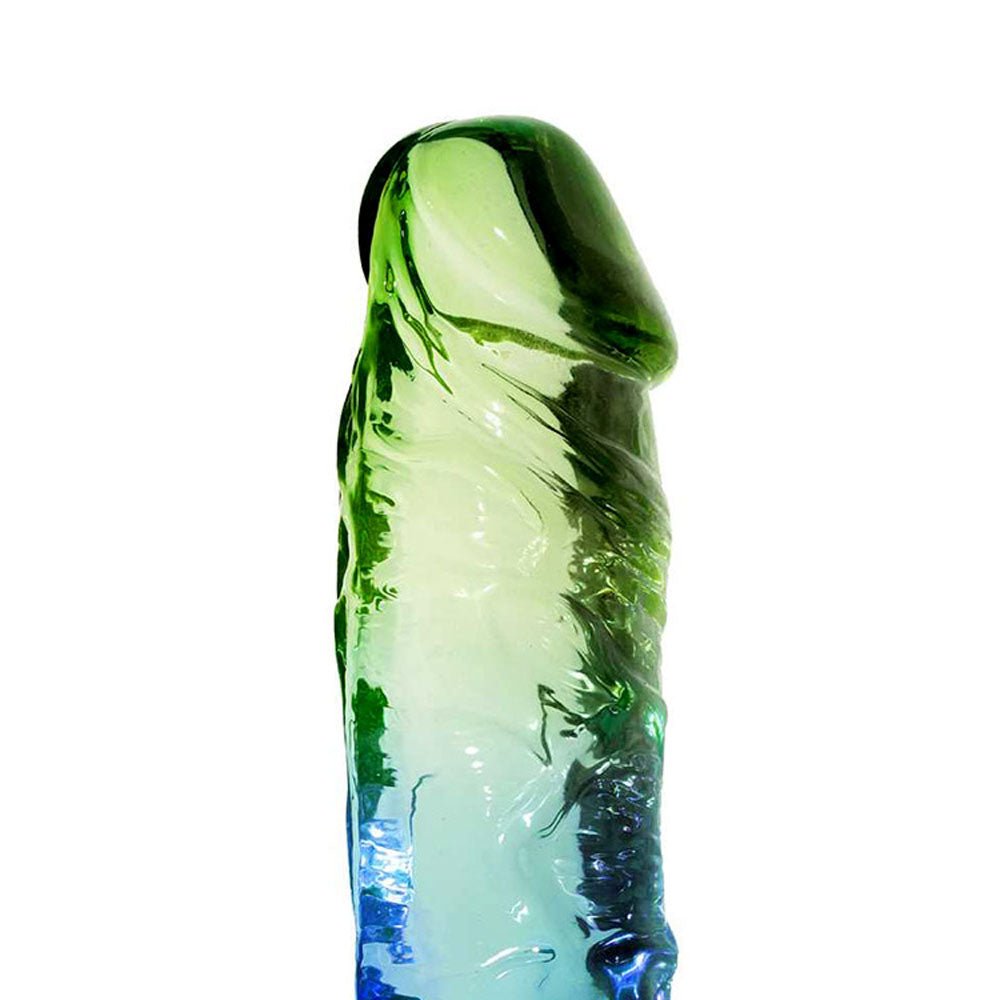 Adam & Eve SENSUAL SEASIDE 8.5'' Dildo - Blue/Green 21.5 cm Dildo - silkandsin