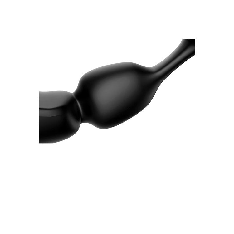 Adam & Eve THE GREAT EXPANDER - Black 14 cm USB Rechargeable Thrusting & Expanding Prostate Massager with Wireless Remote - silkandsin