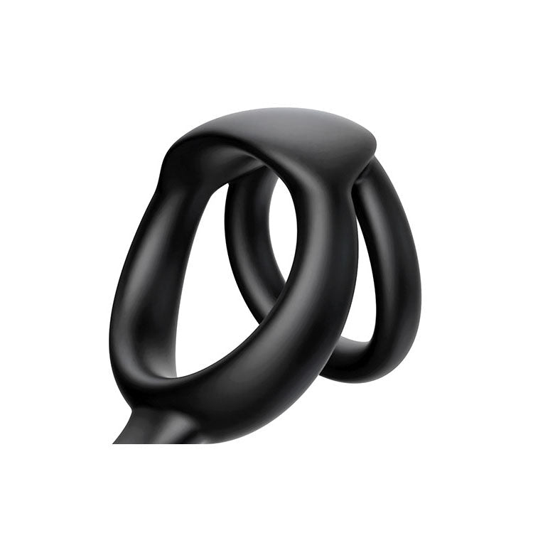Adam & Eve THE GREAT EXPANDER - Black 14 cm USB Rechargeable Thrusting & Expanding Prostate Massager with Wireless Remote - silkandsin