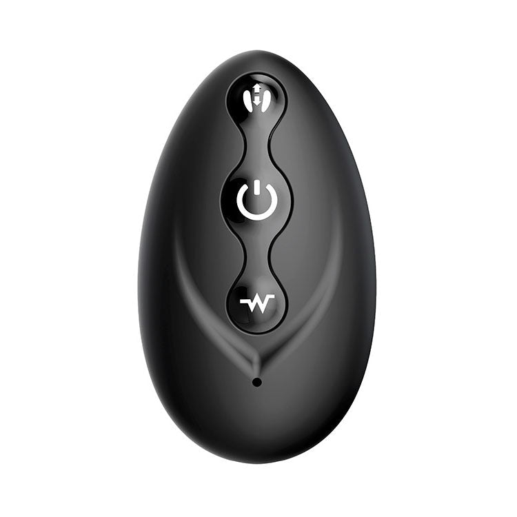Adam & Eve THE GREAT EXPANDER - Black 14 cm USB Rechargeable Thrusting & Expanding Prostate Massager with Wireless Remote - silkandsin