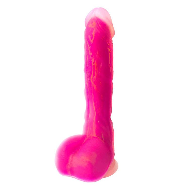 Adam & Eve THE SQUIGGLER - Pink 22.8 cm USB Rechargeable Thrusting Vibrating & Gyrating Dildo with Wireless Remote - silkandsin