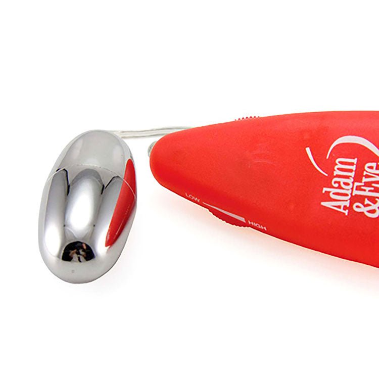 Adam & Eve VIBRATING SILVER BULLET - Silver Vibrating Bullet with Remote Control - silkandsin