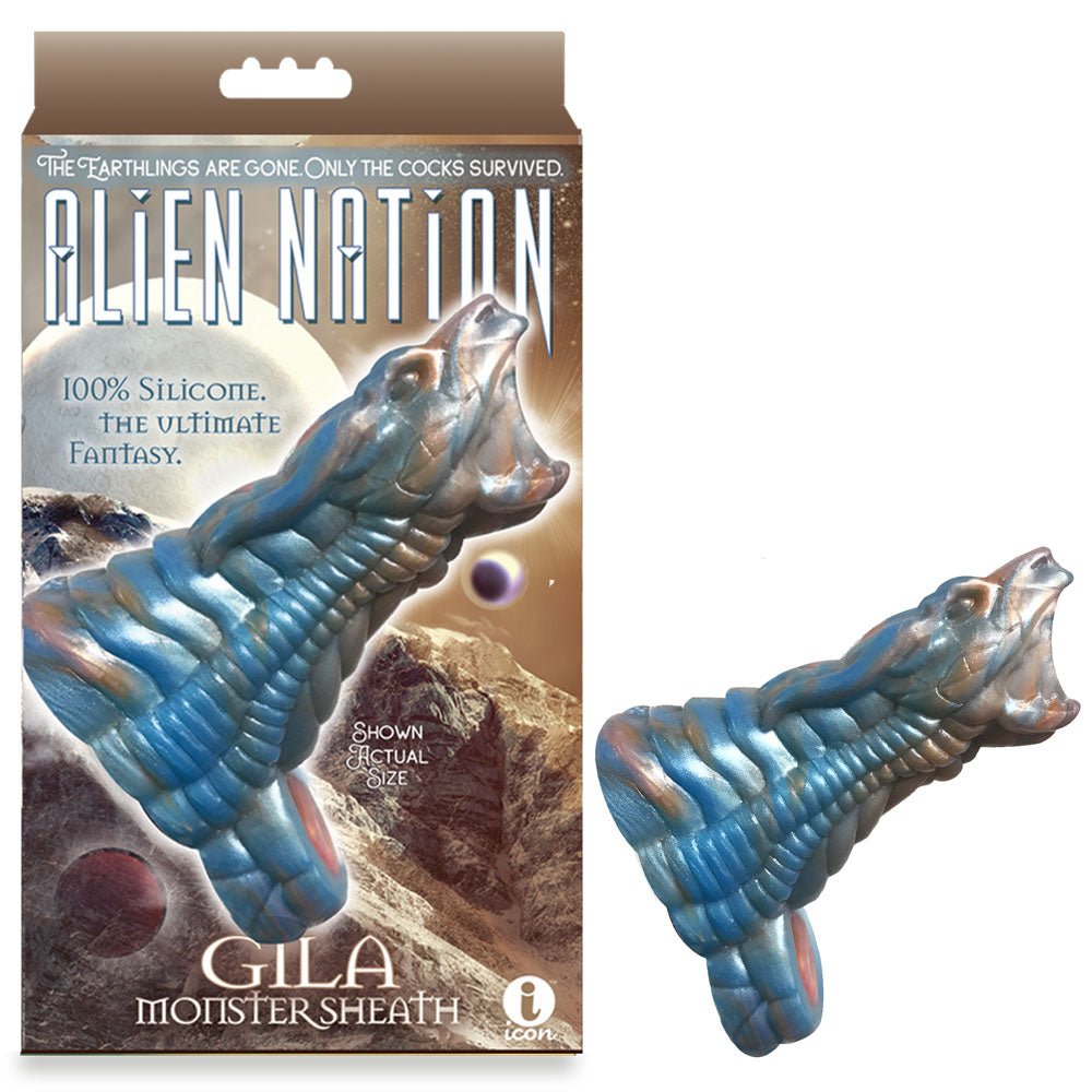 Alien Nation - Gila - Blue/Gold 14 cm Penis Sheath - Silk and Sin