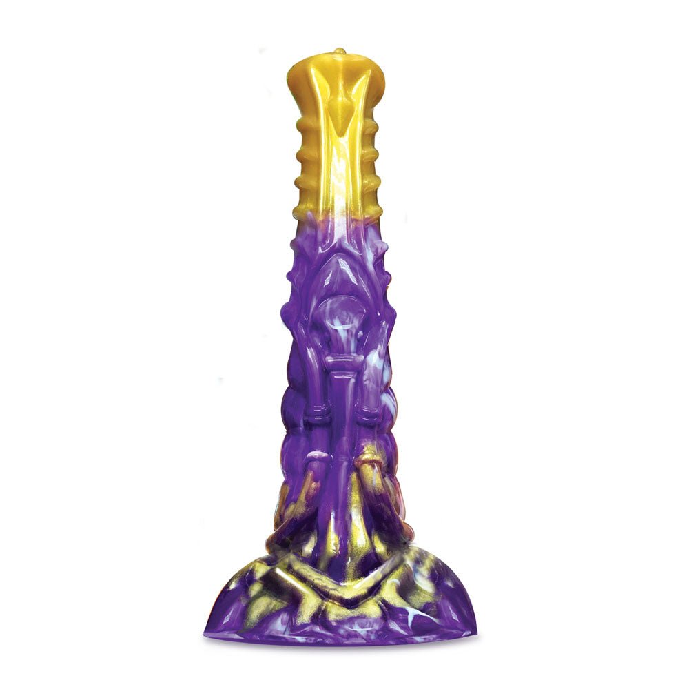 Alien Nation - Obelisk - Purple/Gold 22.2 cm Fantasy Dong - Silk and Sin