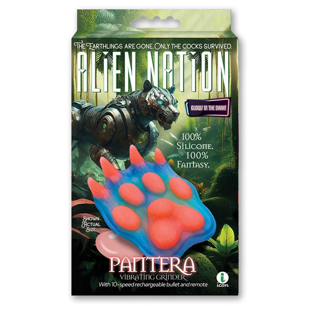 Alien Nation - Pantera - Coloured USB Rechargeable Vibrating Fantasy Grinder Pad with Remote - Silk and Sin