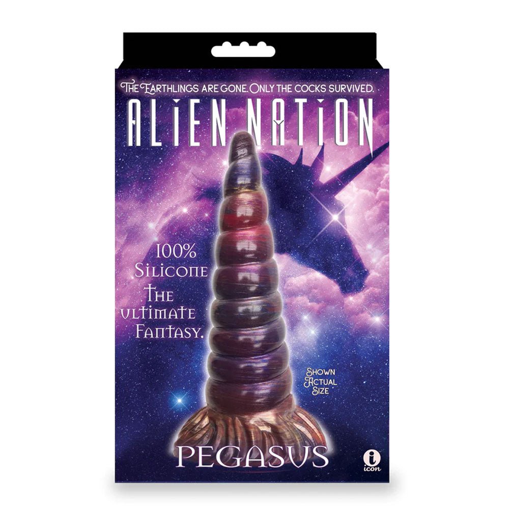 Alien Nation - Pegasus - Metallic Coloured 20.3 cm Unicorn Fantasy Dong - Silk and Sin