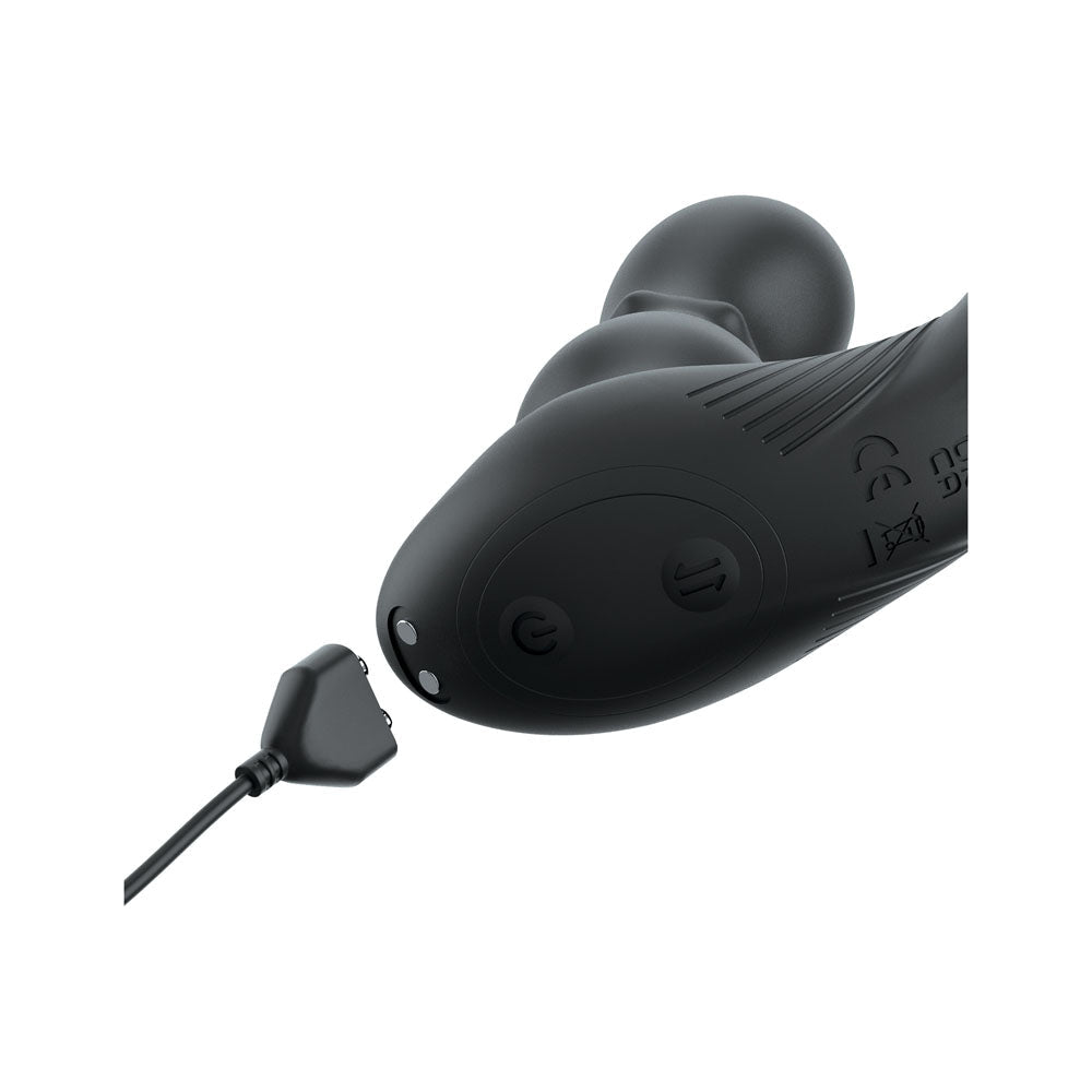 Anal Fantasy Elite Ass - Gasm Slide & Glide - Black USB Rechargeable Prostate Massage with Cock Ring - silkandsin