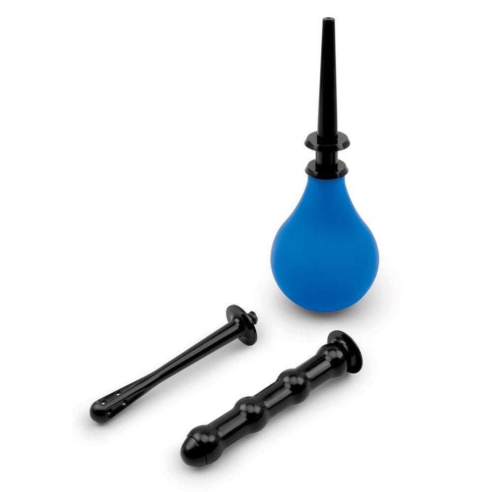 AquaClean 4 Piece Douche Set with Interchangeable Nozzles - 220 ml Capacity with Free Travel Douche Included - Silk and Sin