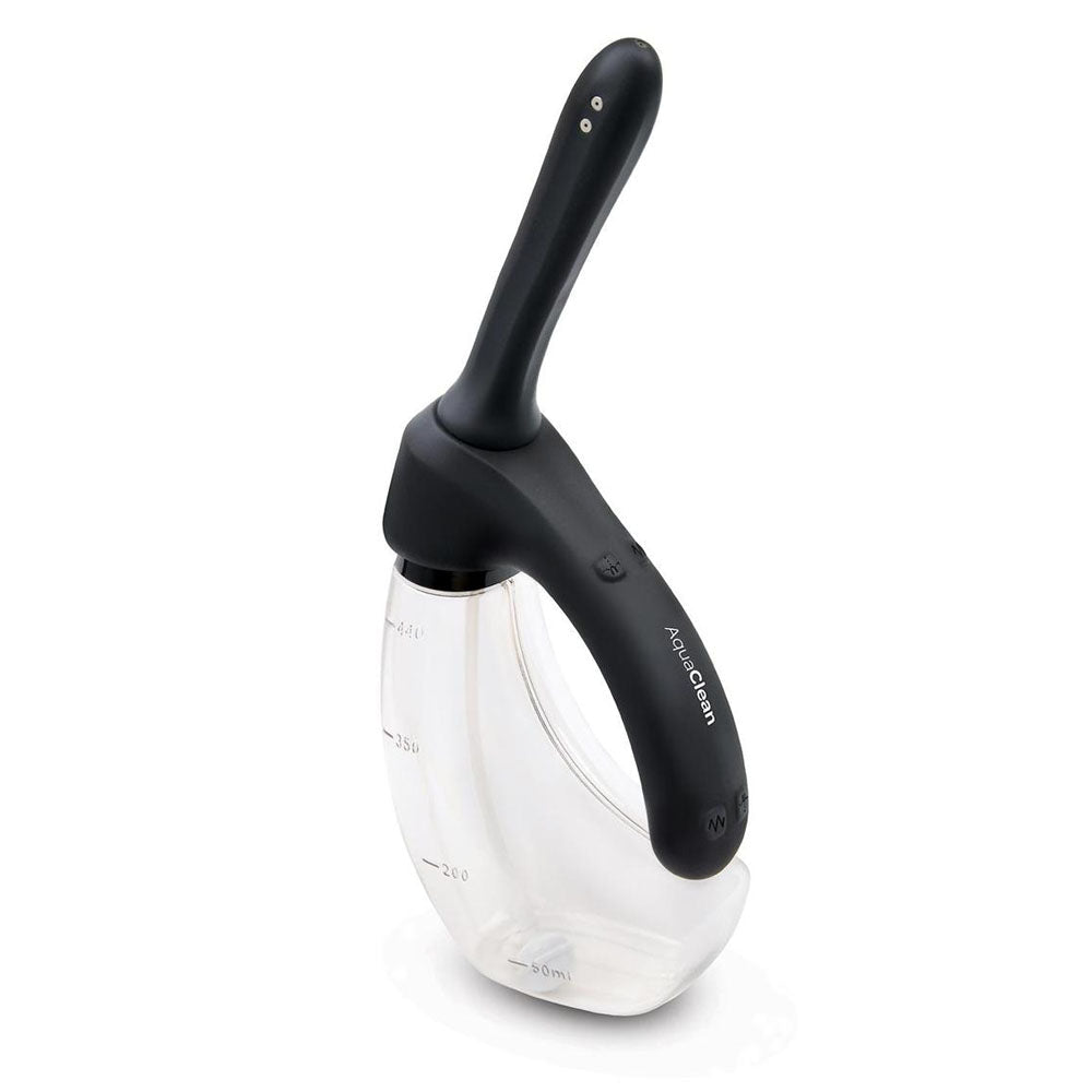 AquaClean Rechargeable Auto Douche Set with Bendable Vibrating Nozzle - 440 ml Capacity with Free Travel Douche Included - Silk and Sin
