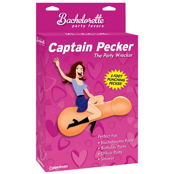 Bachelorette Party Favors Captain Pecker - Inflatable Penis - silkandsin
