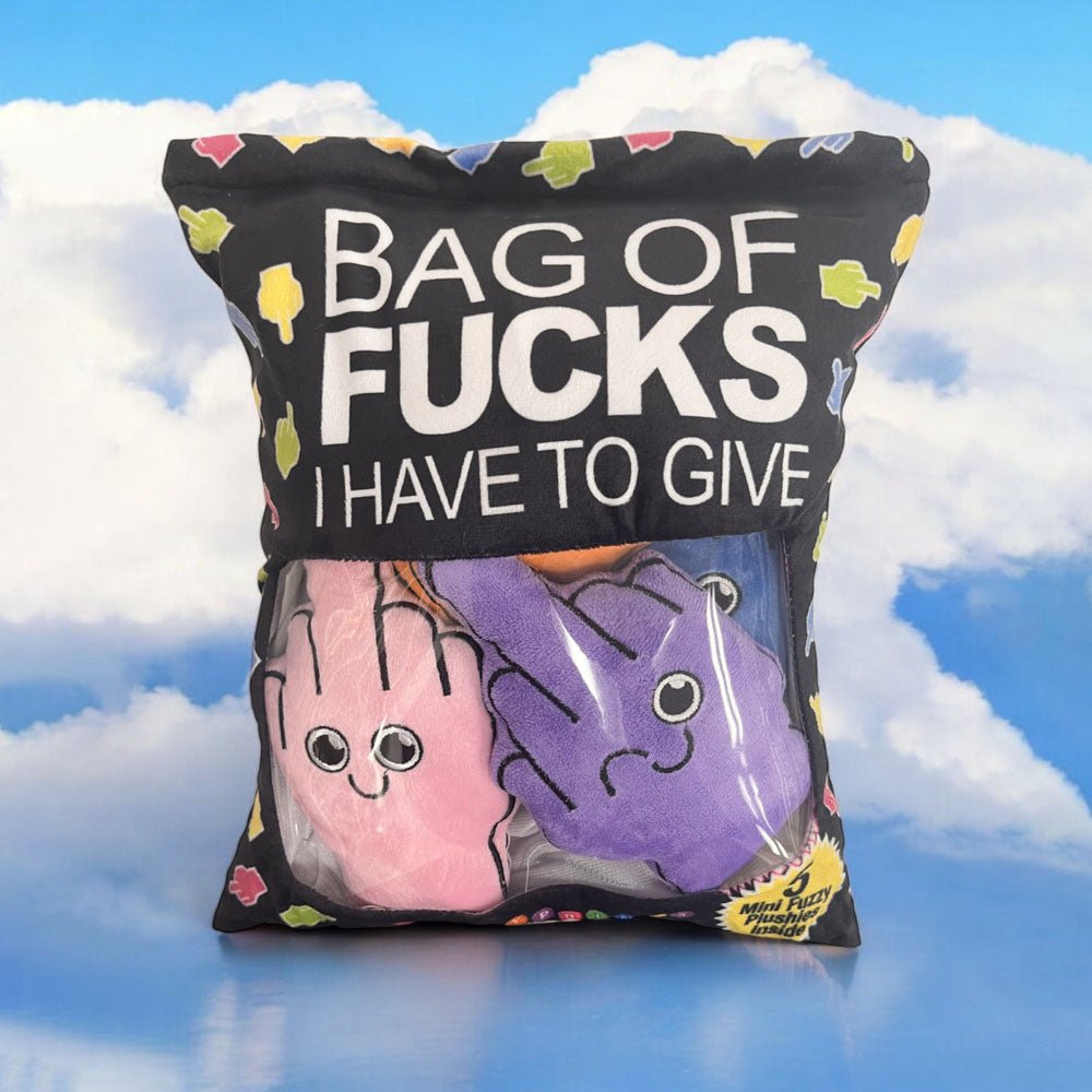 Bag Of Fucks I Have To Give - Mini Fuzzy FU Plushy Pillows - Set of 5 - silkandsin