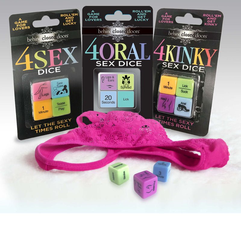Behind Closed Doors - 4 Kinky Sex Dice - Dice Game for Couples - silkandsin