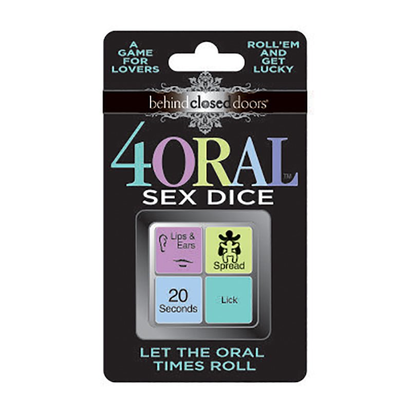 Behind Closed Doors - 4 Oral Sex Dice - Lovers Dice Game - Silk and Sin