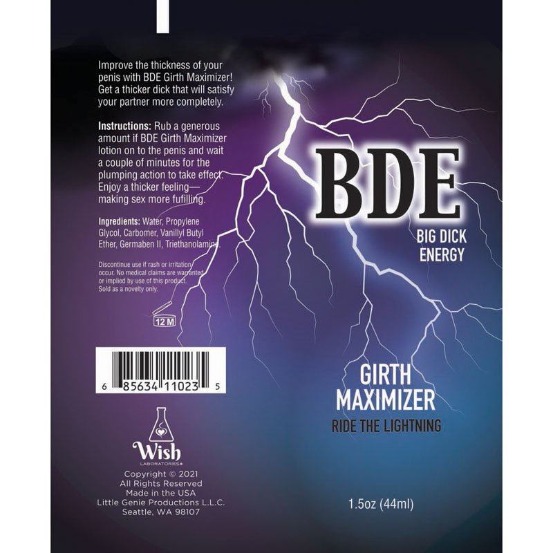 Big Dick Energy Girth Maximiser - Male Enlarger Cream - 44 ml Tube - silkandsin