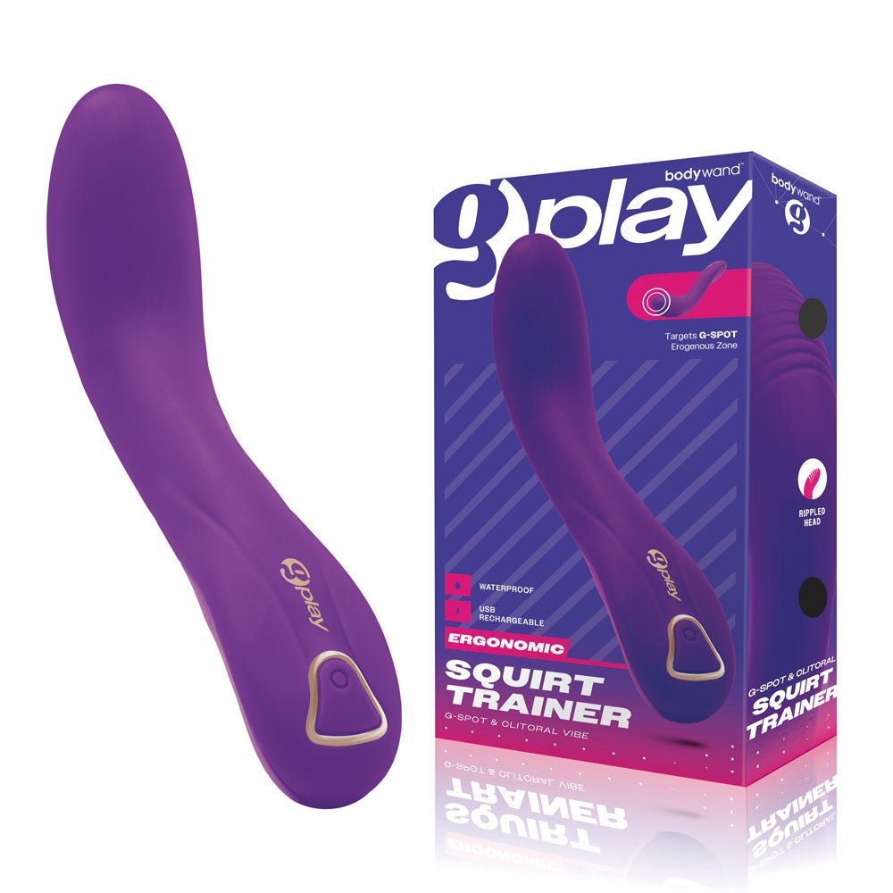 Bodywand G-Play Ergonomic Squirt Trainer - Purple 19 cm USB Rechargeable Vibrator - Silk and Sin