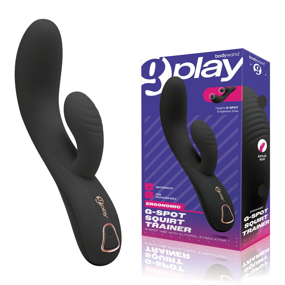 Bodywand G-Play G-Spot Squirt Trainer - Black 19 cm USB Rechargeable Vibrator - Silk and Sin