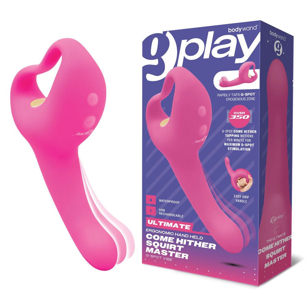 Bodywand G-Play Ultimate Come Hither Squirt Master - Pink 19 cm USB Rechargeable Vibrator - Silk and Sin