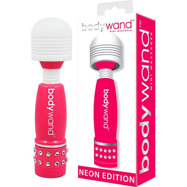 Bodywand Mini Massager Neon Edition - Pink Mini Massage Wand - Silk and Sin