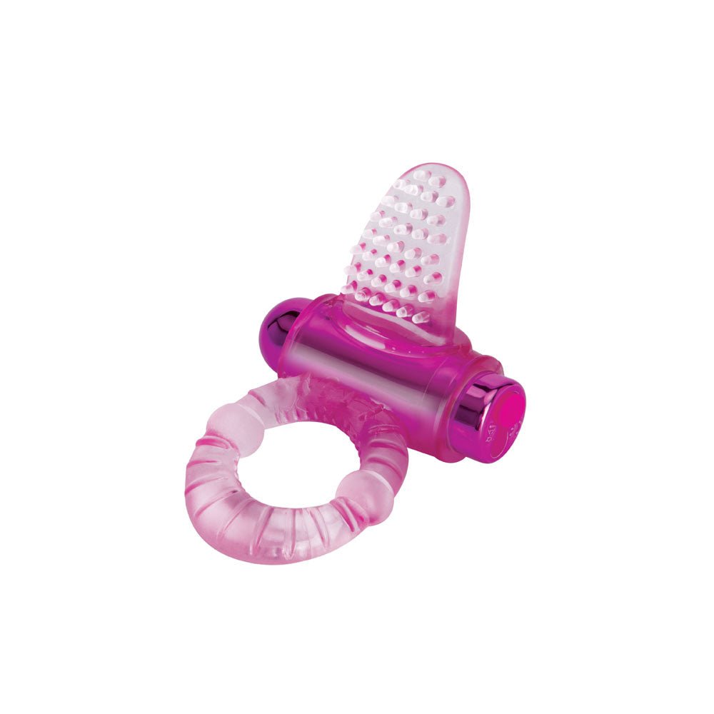 Bodywand Rechargeable Lick It Pleasure Ring - Pink USB Rechargeable Vibrating Cock Ring - Silk and Sin