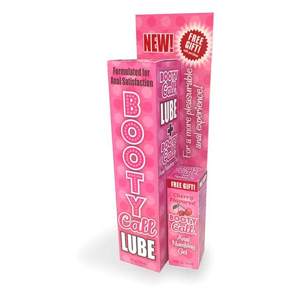 Booty Call Lube Duo - 188 ml Anal Lubricant with 10 ml Numbing Gel - silkandsin
