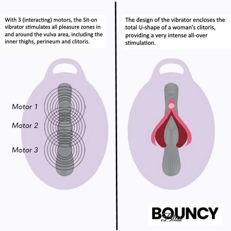 Bouncy Bliss Classic Inflatable Sit-On Vibrator - Silk and Sin