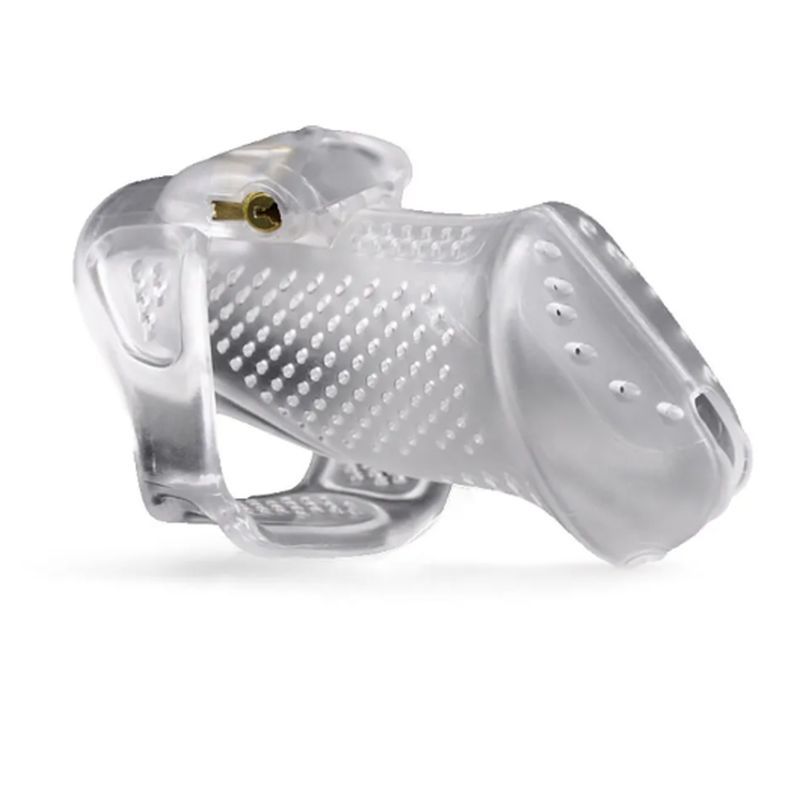 Brutus Airmesh Chastity Cage Clear - Silk and Sin