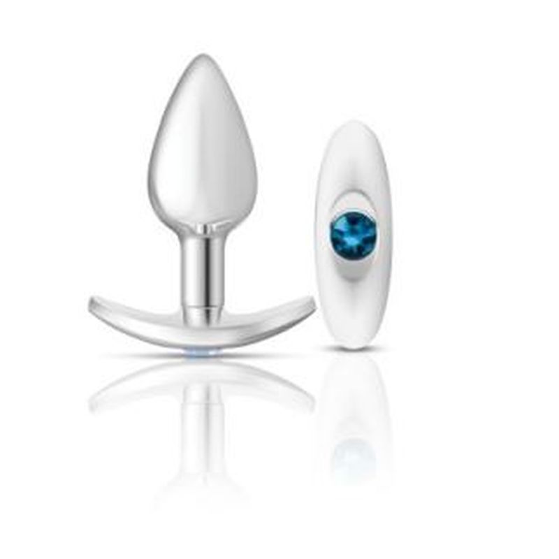 Cheeky Charms Silver Anchor Butt Plug w Clear and Pink Jewel Kit - Silk and Sin