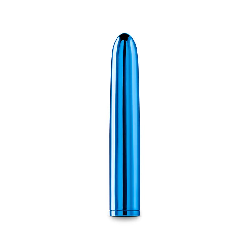 Chroma - Blue - Metallic Blue 17 cm USB Rechargeable Vibrator - Silk and Sin