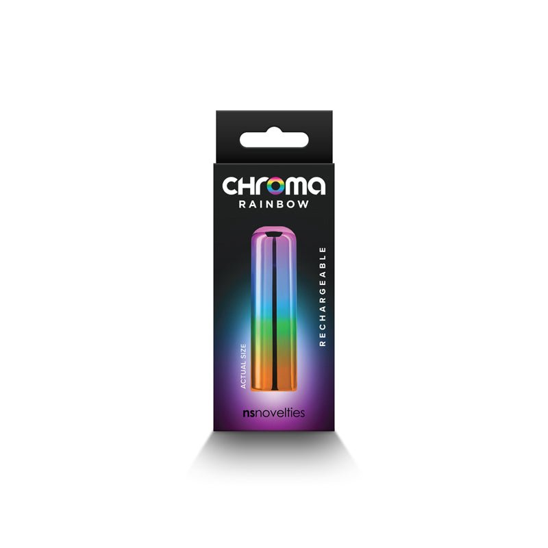 Chroma Rainbow - Small - Metallic Rainbow 6.8 cm USB Rechargeable Bullet - Silk and Sin