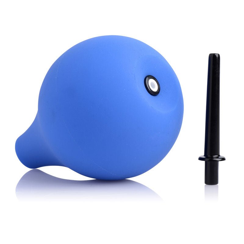 CleanStream Premium One-Way Valve Anal Douche - Blue Unisex Douche - Silk and Sin