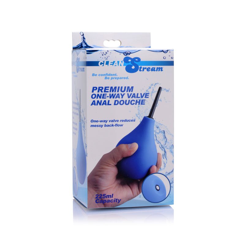 CleanStream Premium One-Way Valve Anal Douche - Blue Unisex Douche - Silk and Sin