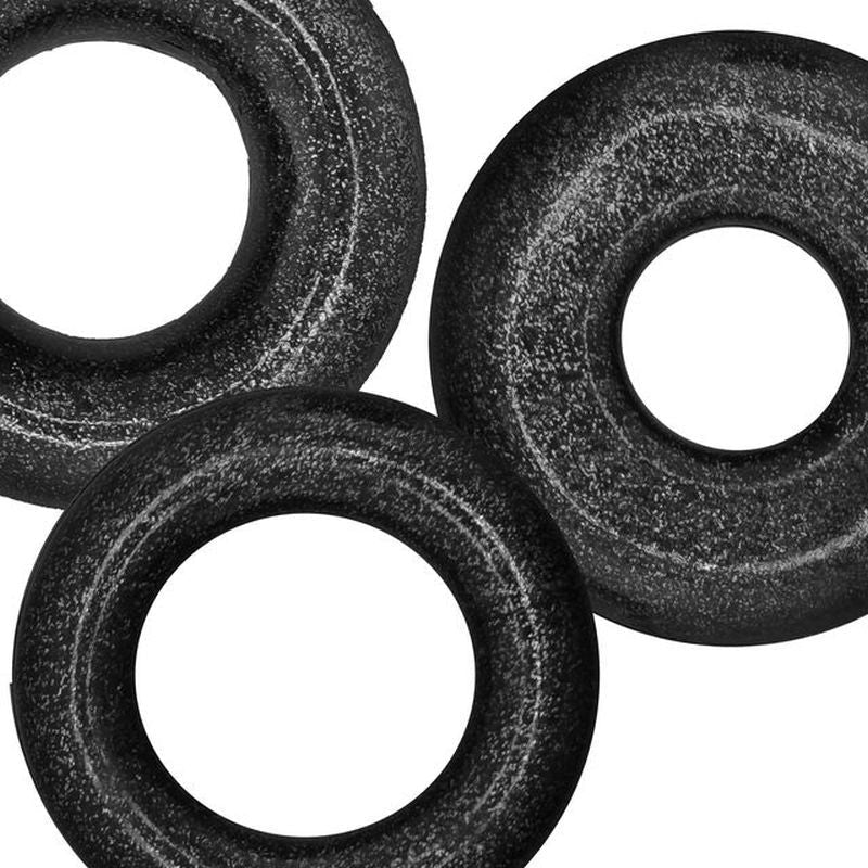 Cockpack 3 Pc Ring Set Black - Silk and Sin