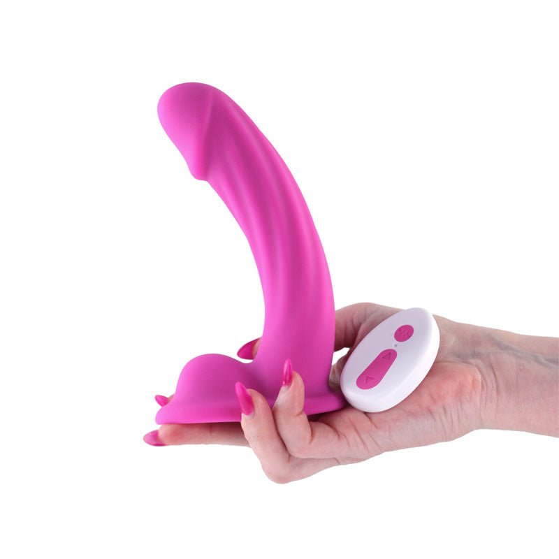 Colours Curve - Vibrating 6'' Dildo - Pink - Pink 16.4 cm USB Rechargeable Vibrating Dildo with Wireless Remote - Silk and Sin