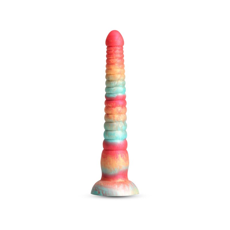 Colours Stacked - 9'' Dildo - Red/Gold - Red/Gold 23 cm Fantasy Dildo - Silk and Sin