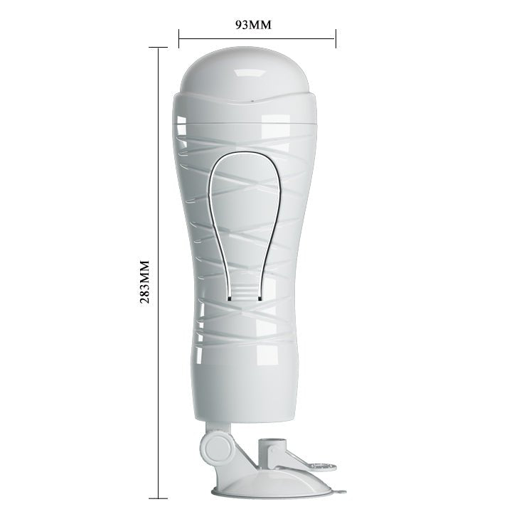 CRAZY BULL FLORA Vibrating Stroker - Flesh USB Rechargeable Vibrating Squeezeable Vagina Stroker with Suction Base - Silk and Sin