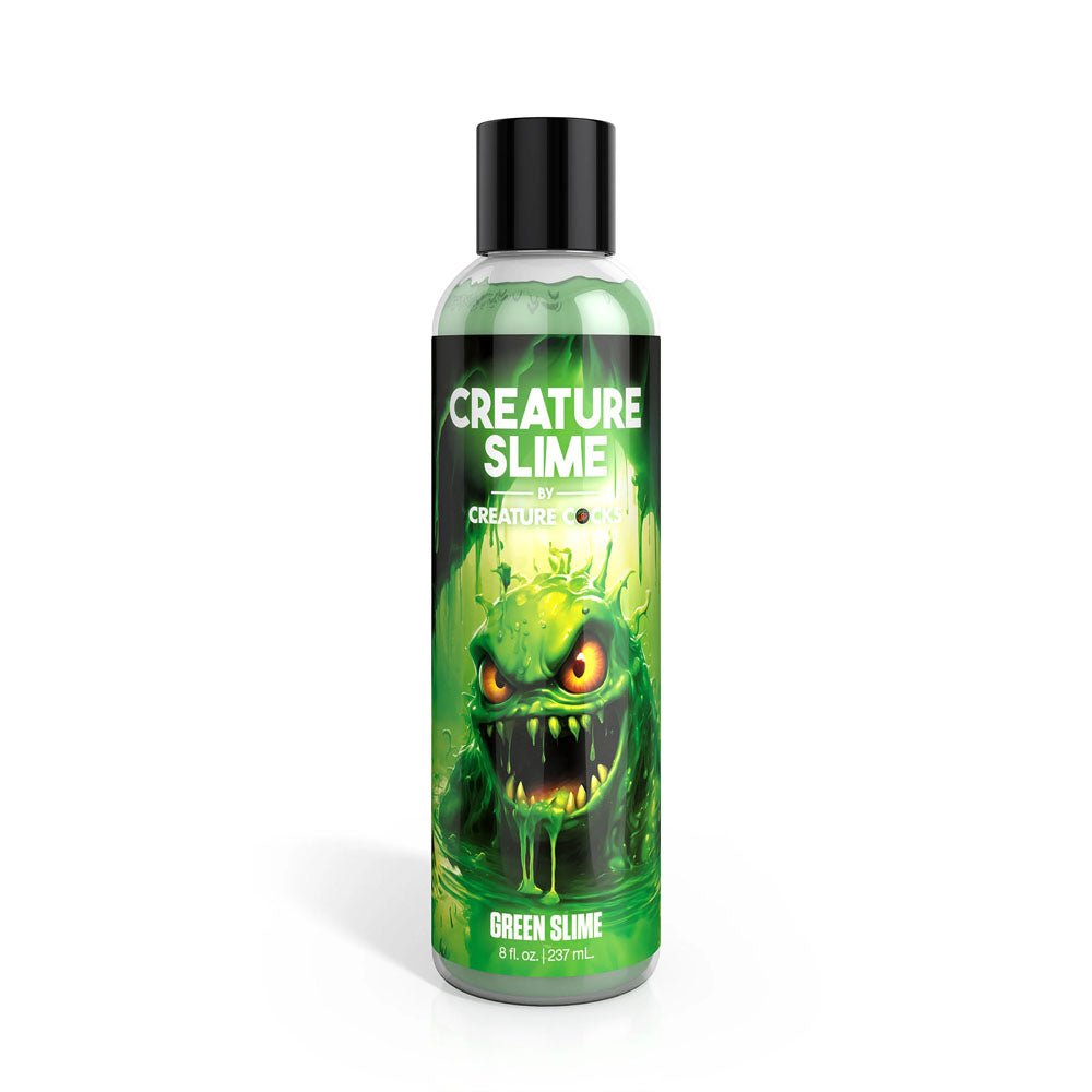 Creature Slime by Creature Cocks - Green Slime - Green Water Based Lubricant - 237 ml Bottle - Silk and Sin