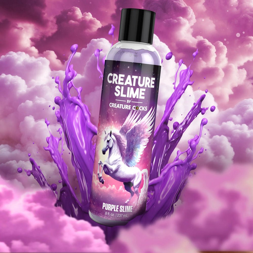 Creature Slime by Creature Cocks - Purple Slime - Purple Water Based Lubricant - 237 ml Bottle - Silk and Sin