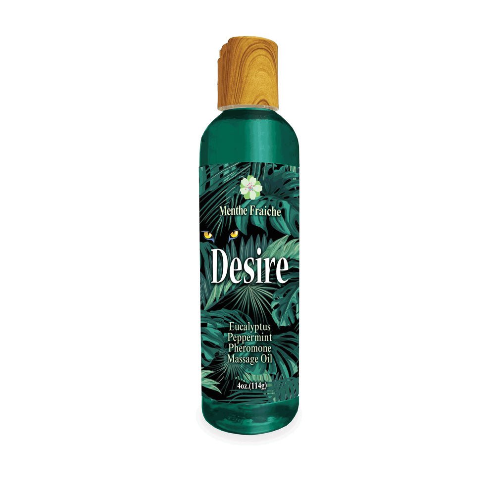 Desire Pheromone Massage Oil - Eucalyptus & Peppermint Scented Pheromone Massage Oil - 118 ml - Silk and Sin