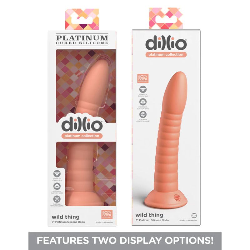 Dillio Platinum Wild Thing - Peach - Peach 17.8 cm (7'') Dong - silkandsin