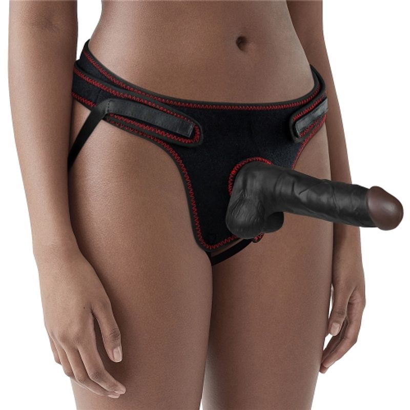 Easy Strap On Set 7.5in Black - Silk and Sin