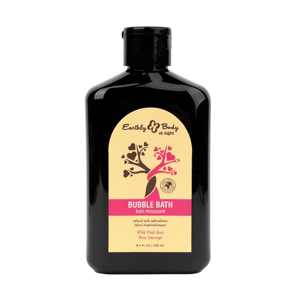 EB Aphrodisiac Bubble Bath WILD PINK ROSE - 250 ml - Wild Pink Rose Scented Bubble Bath - 250 ml Bottle - Silk and Sin