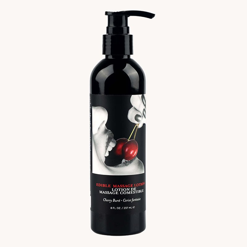 Edible Massage Lotion - Cherry - Cherry Flavoured Massage Lotion - 237 ml - Silk and Sin