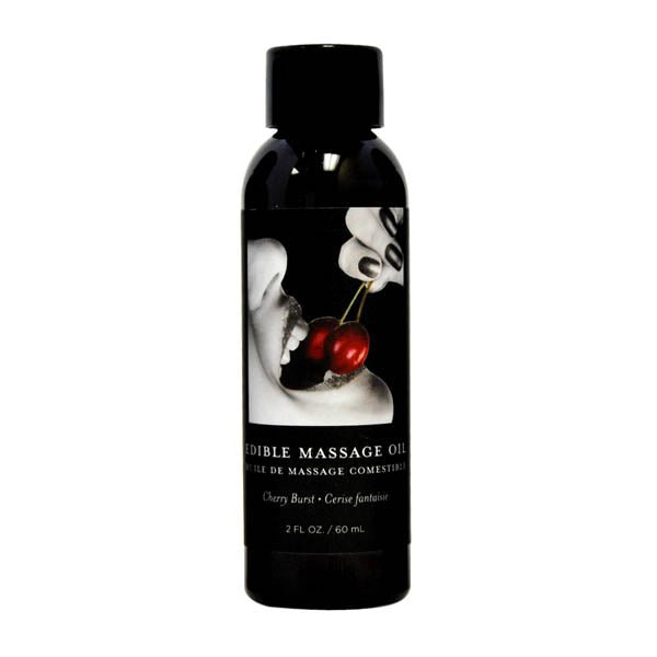 Edible Massage Oil - Cherry Burst Flavoured - 59 ml Bottle - Silk and Sin