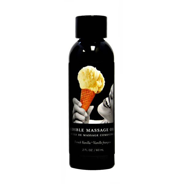 Edible Massage Oil - French Vanilla Flavoured - 59 ml Bottle - Silk and Sin