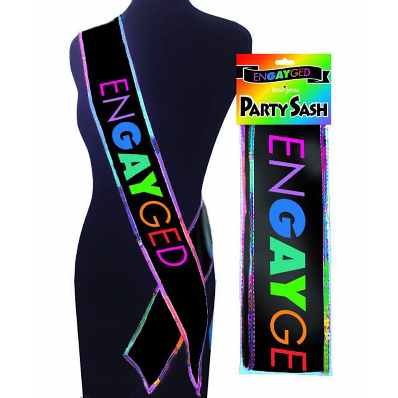 EnGAYged Sash - Novelty Sash - Silk and Sin