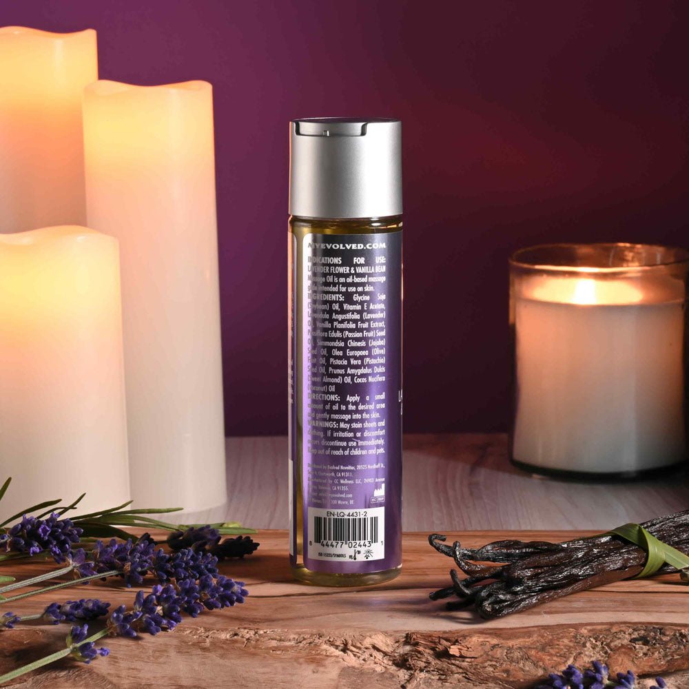 Evolved ANOINT PERFUMERY - Lavender Flower & Vanilla Bean - Lavender Flower & Vanilla Bean Massage Oil - 120 ml Bottle - Silk and Sin