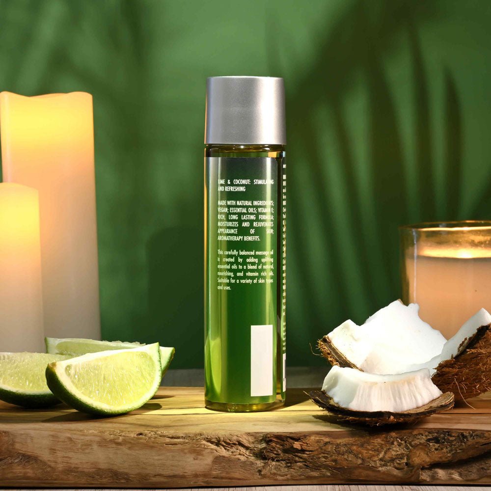 Evolved ANOINT PERFUMERY - Lime Infused Coconut - Lime Infused Coconut Massage Oil - 120 ml Bottle - Silk and Sin