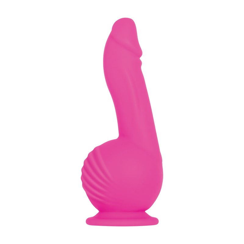 Evolved Ballistic - Pink 19 cm USB Rechargeable Vibrating Dong with Balls Motor & Remote - Silk and Sin
