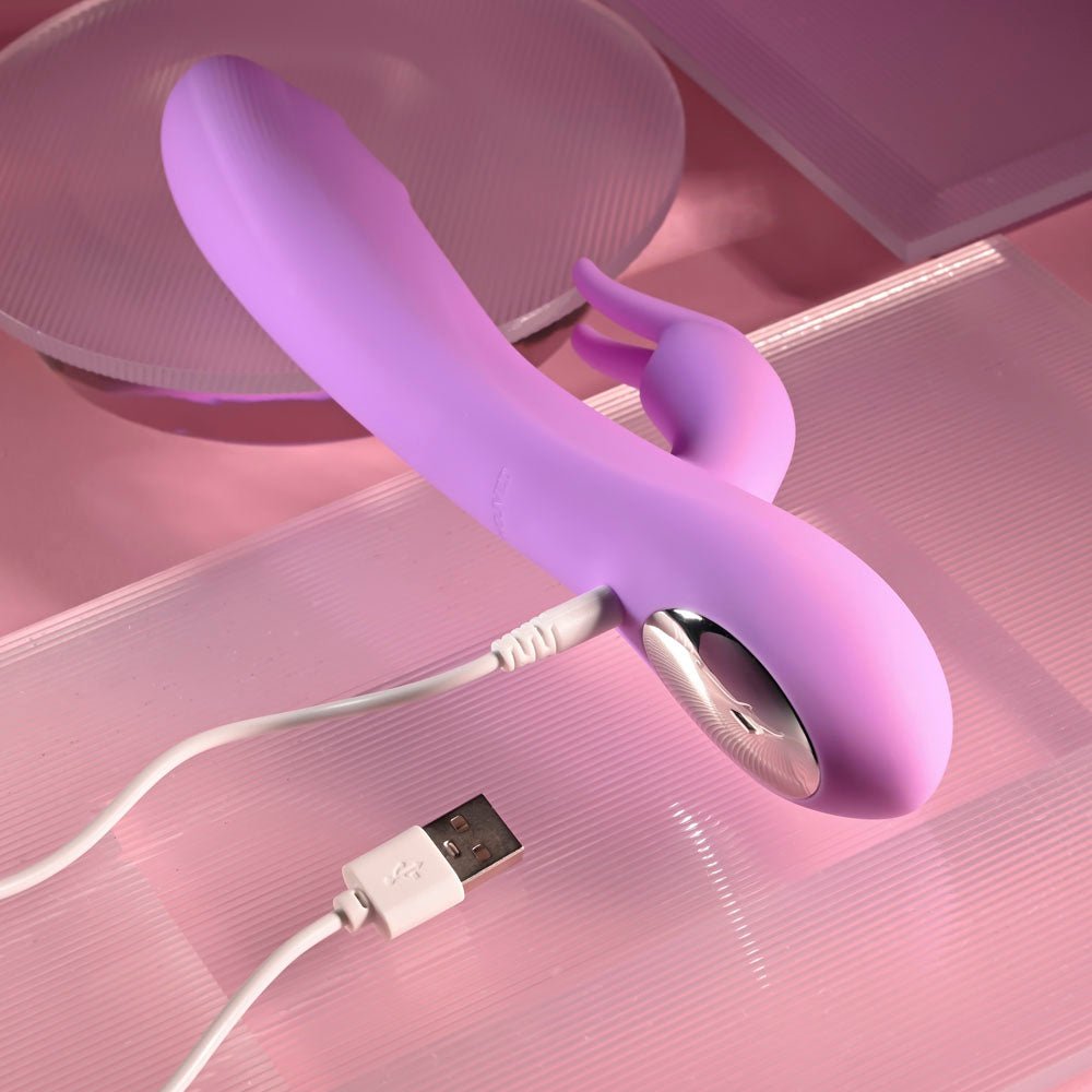 Evolved BEAD THE WAY - Pink 23.2 cm USB Rechargeable Rabbit Vibrator - Silk and Sin